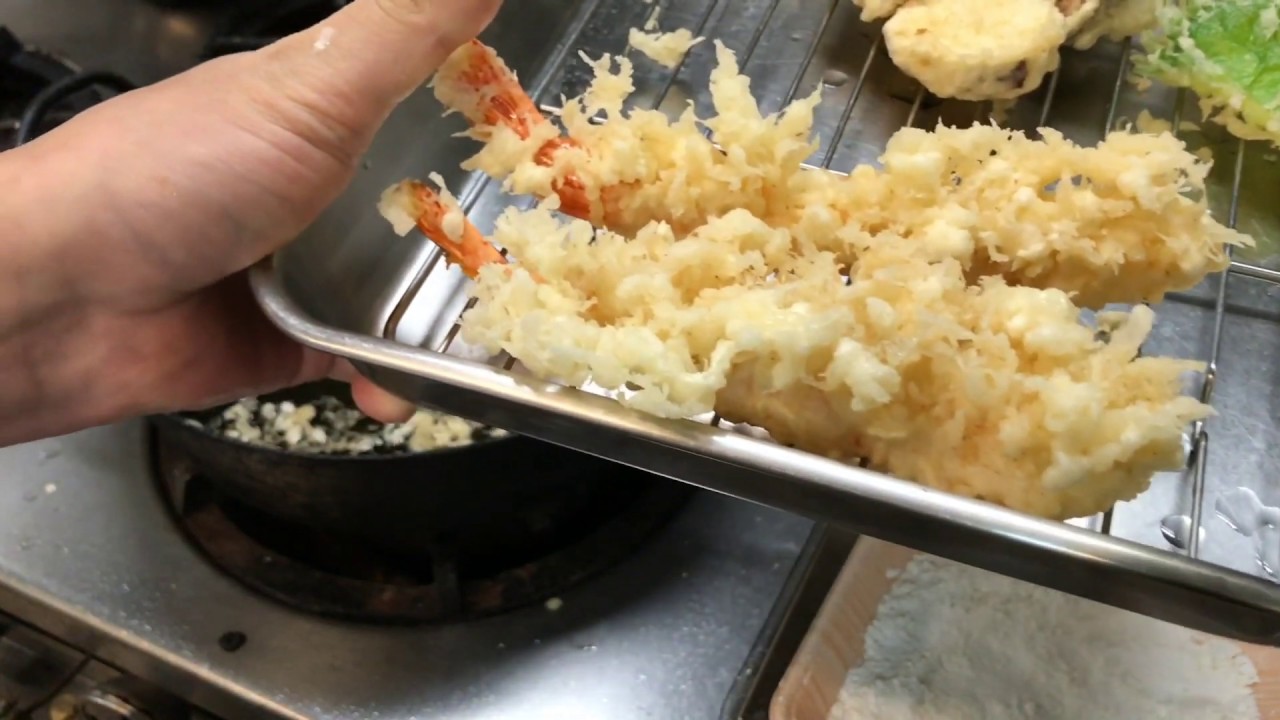 【プロ直伝】 サクサクの海老の天ぷら 花を咲かせるプロの技