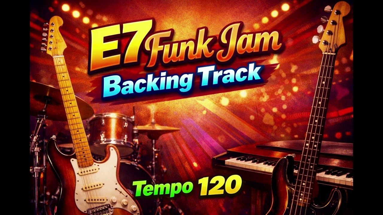 E7 Power Funk Backing Track | 120 BPM | Guitar Practice