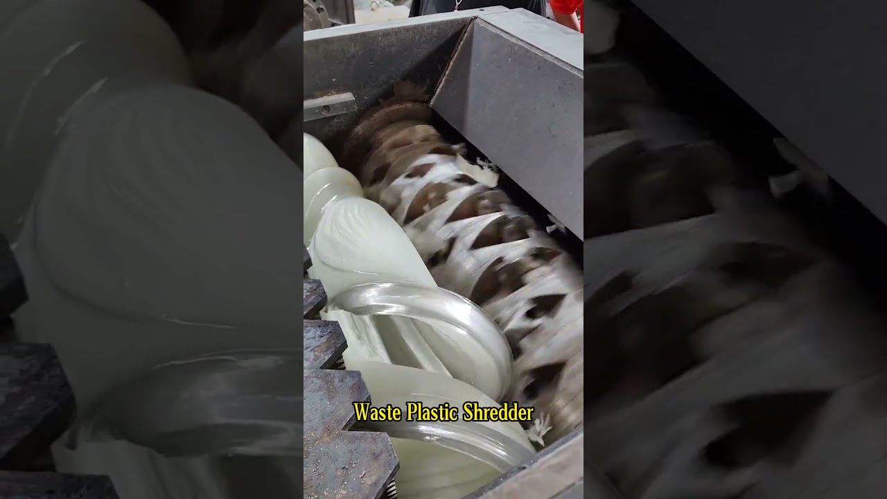 Single Shaft Plastic Shredder | Waste Plastic Recycling Machine for HDPE, PP, PET