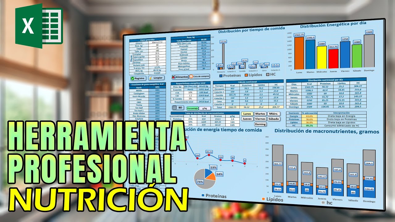 CREA UNA INCREIBLE APP DE NUTRICIÓN EN EXCEL | TUTORIAL DESDE 0