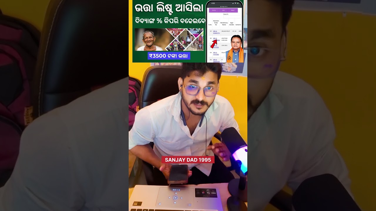 3500 pension odisha, How to increase handicap percentage #odiaeducation
