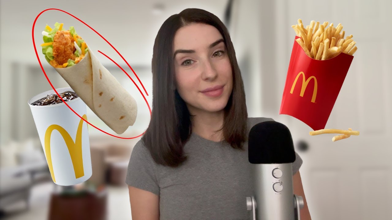 ASMR Trying McDonald's Snack Wrap + Rambling