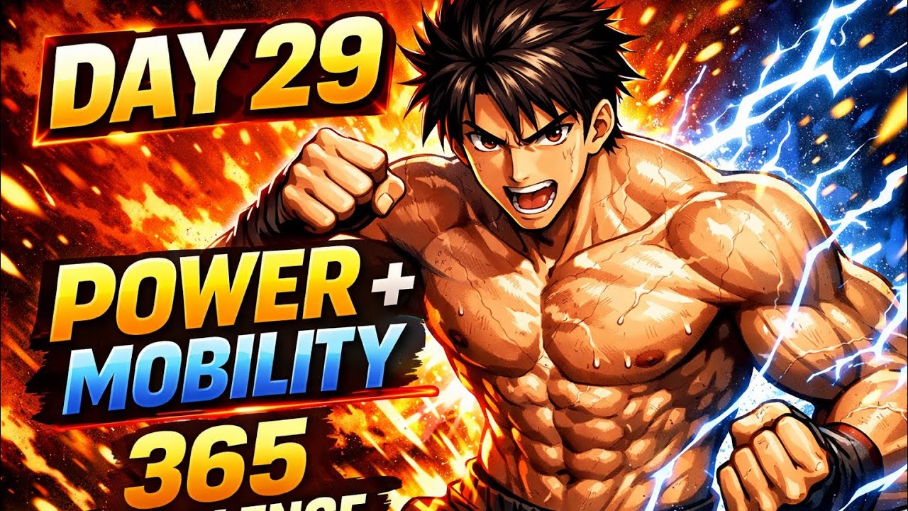 29/365 Fitness Challenge ⚡ Strength & Mobility Workout | Build Power + Flexibility #yosho