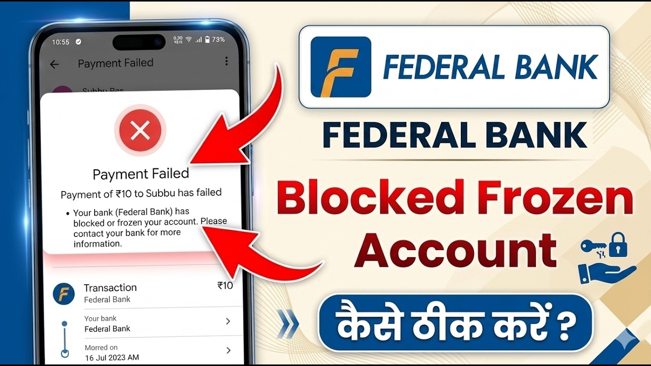 Google Pay Payment Failed Federal Bank Your Bank Has Blocked Or Frozen Your Account Fixed