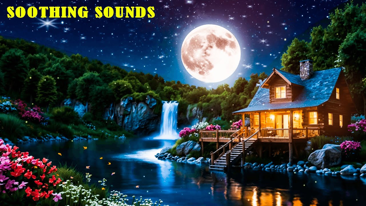 Deep Sleep Music | Gentle Piano with Flowing Water Sounds
