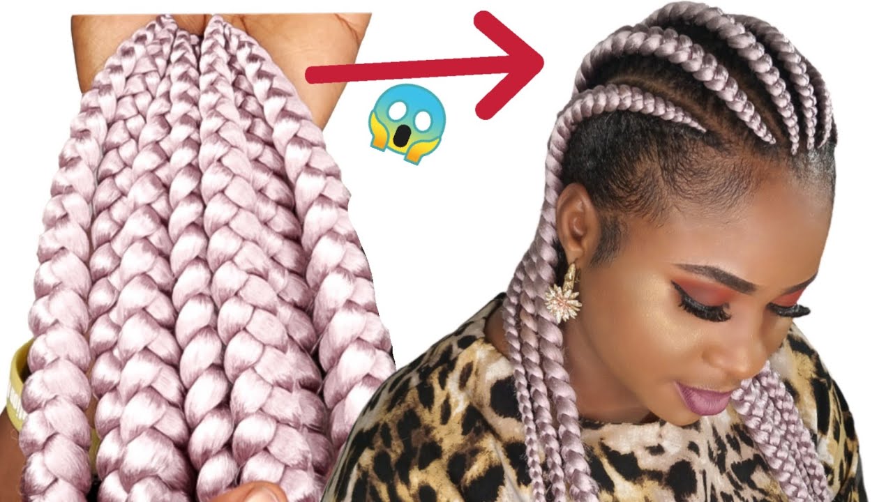 😱 Can't Do Feed In Braids? Try This Method / Underhand Braid Protective Style