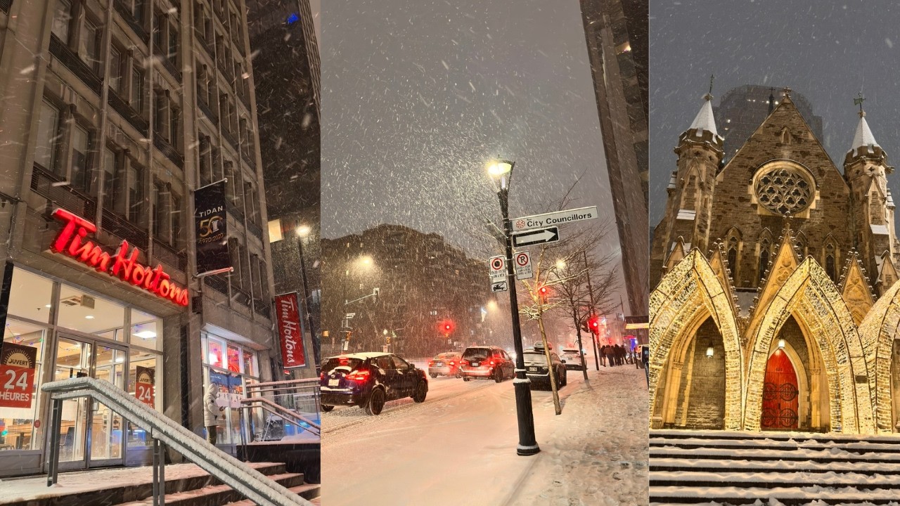 Montreal Night Walk in the Snow ❄️ | Winter Streets & City Atmosphere