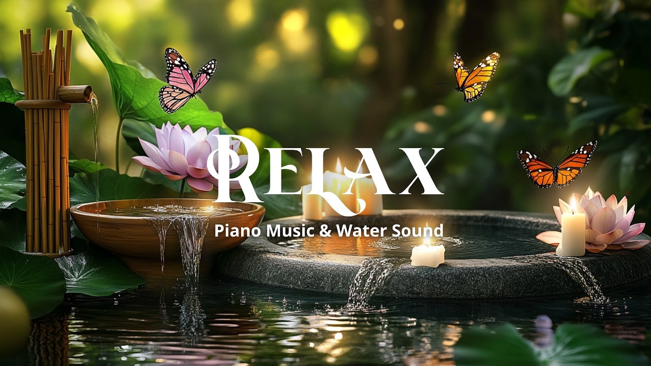 Healing Piano with Flowing Water Sounds 🌿 Melt Away Stress & Inner Tension | Deep Rest & Inner Peace
