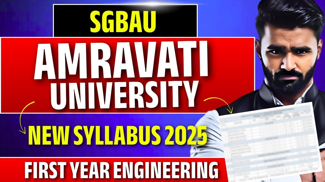 AMRAVATI UNIVERSITY | FIRST YEAR ENGINEERING | New Syllabus 2025 | Pradeep Giri Sir