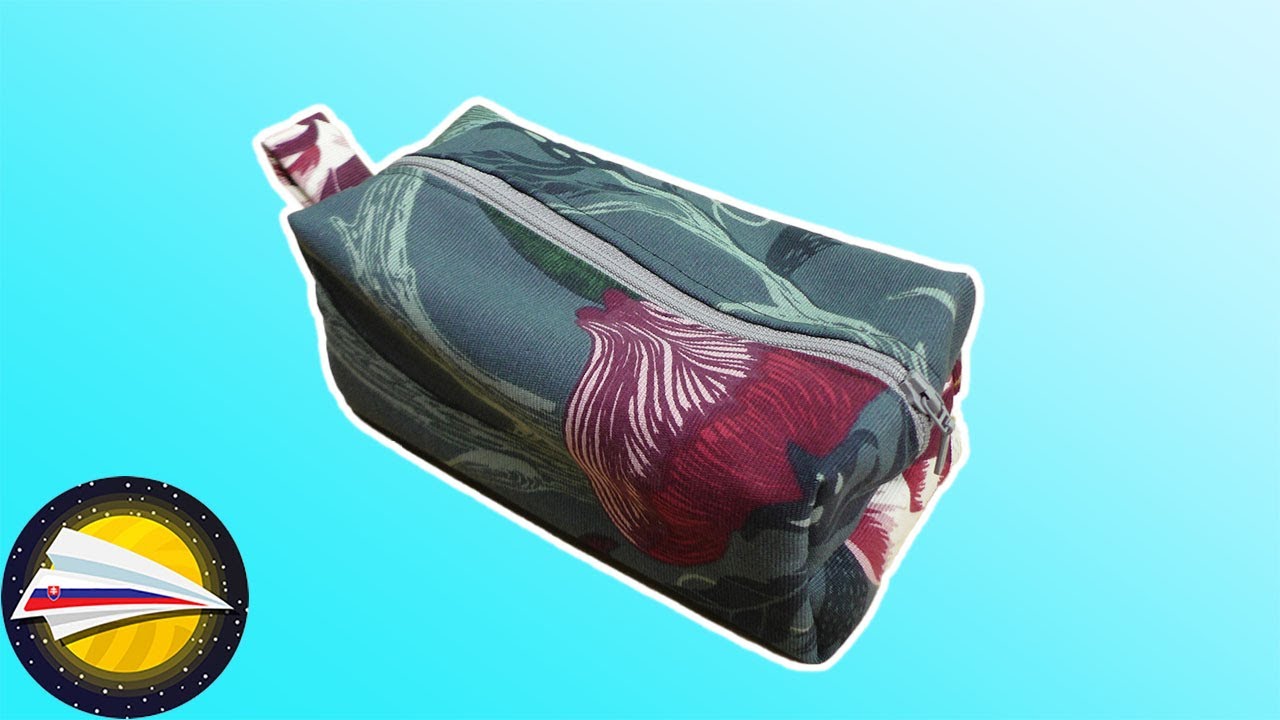 DIY peračník | Ako si ušiť peračník | Taštička so zipsom | Šitie na stroji pre začiatočníkov