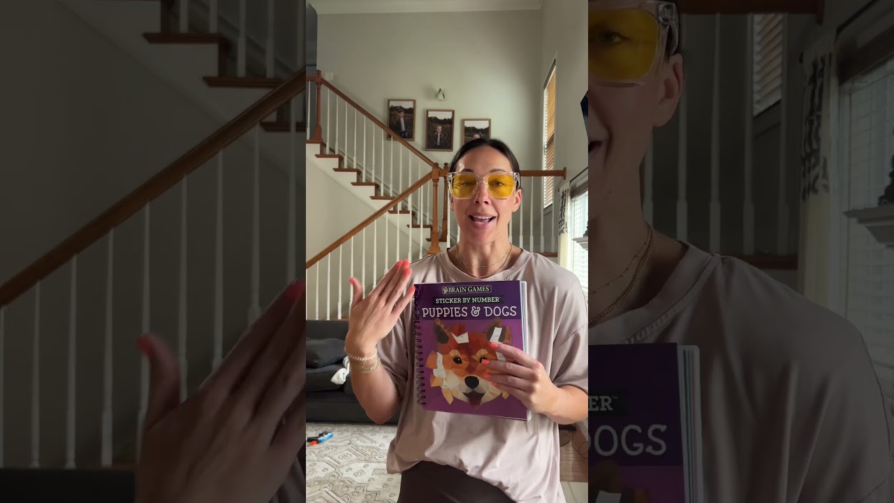 Brain games sticker by number dogs book review