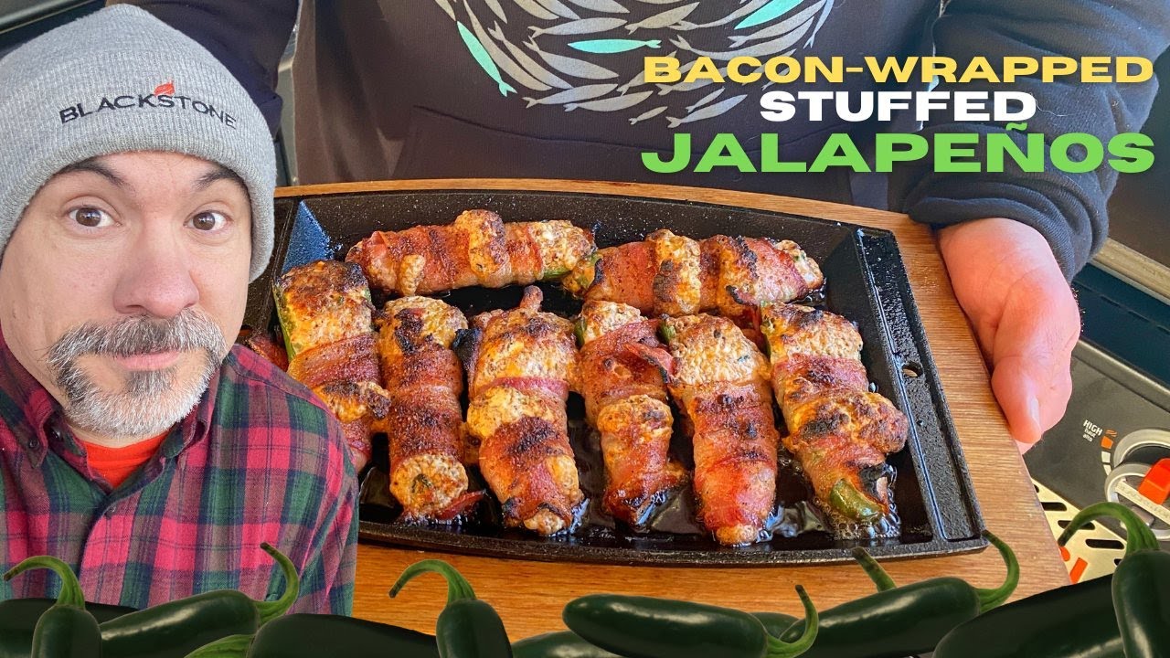 THE BEST Stuffed Bacon-Wrapped Jalapeños In The Blackstone Pizza Oven!