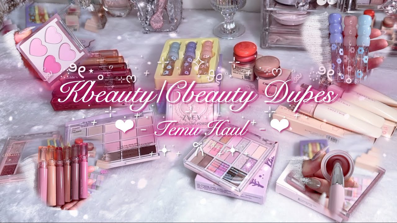 Kbeauty/Cbeauty Dupes - TEMU Haul ⋆ 𐙚 ̊. | Makeup, Haul, Swatches & ASMR ♡