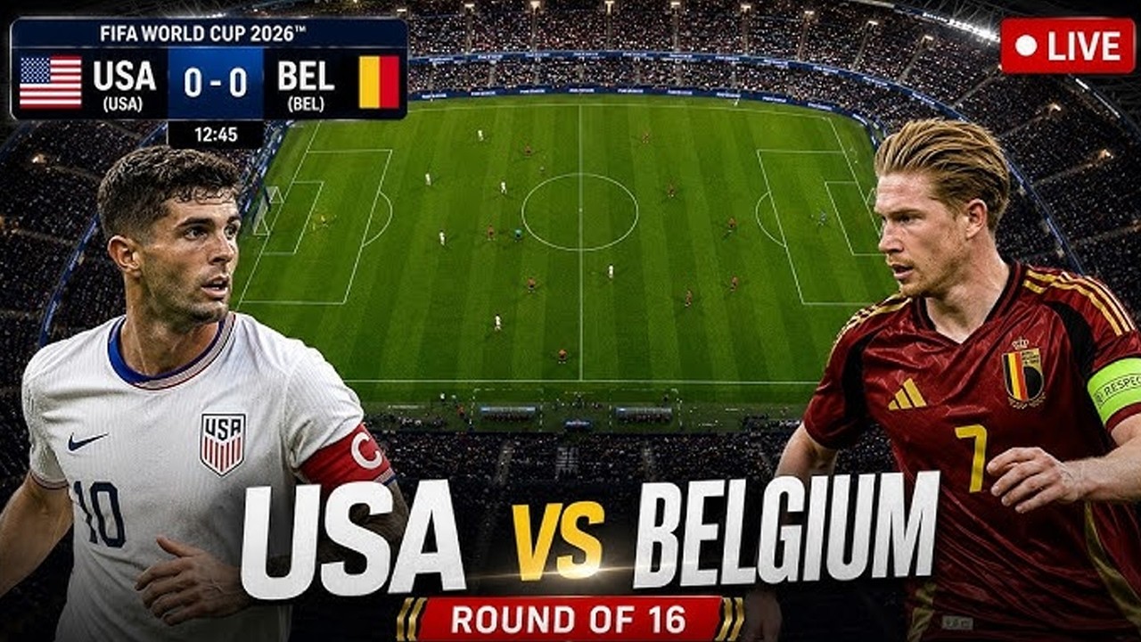 USA vs Belgium LIVE Match Today: FIFA World Cup 2026 Round of 16 | USA vs Belgium Live Today | N18G