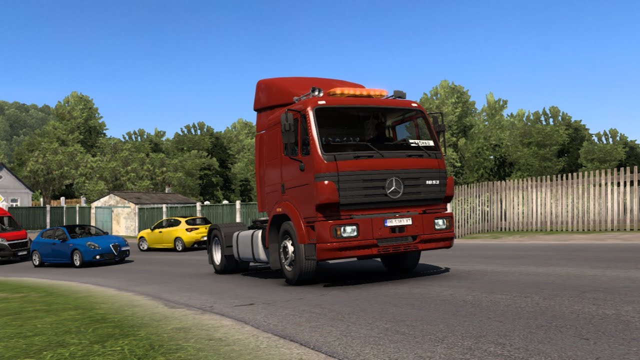 Euro Truck Simulator 2. / Mercedes Benz SK v1.56/1.57 BETA / 12-speed manual transmission