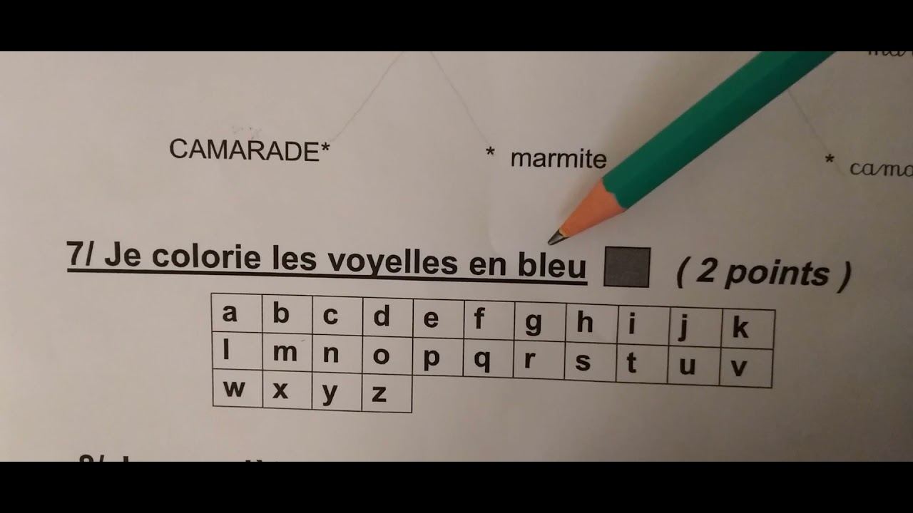 Test diagnostique pour le CP /تقويم تشخيصي