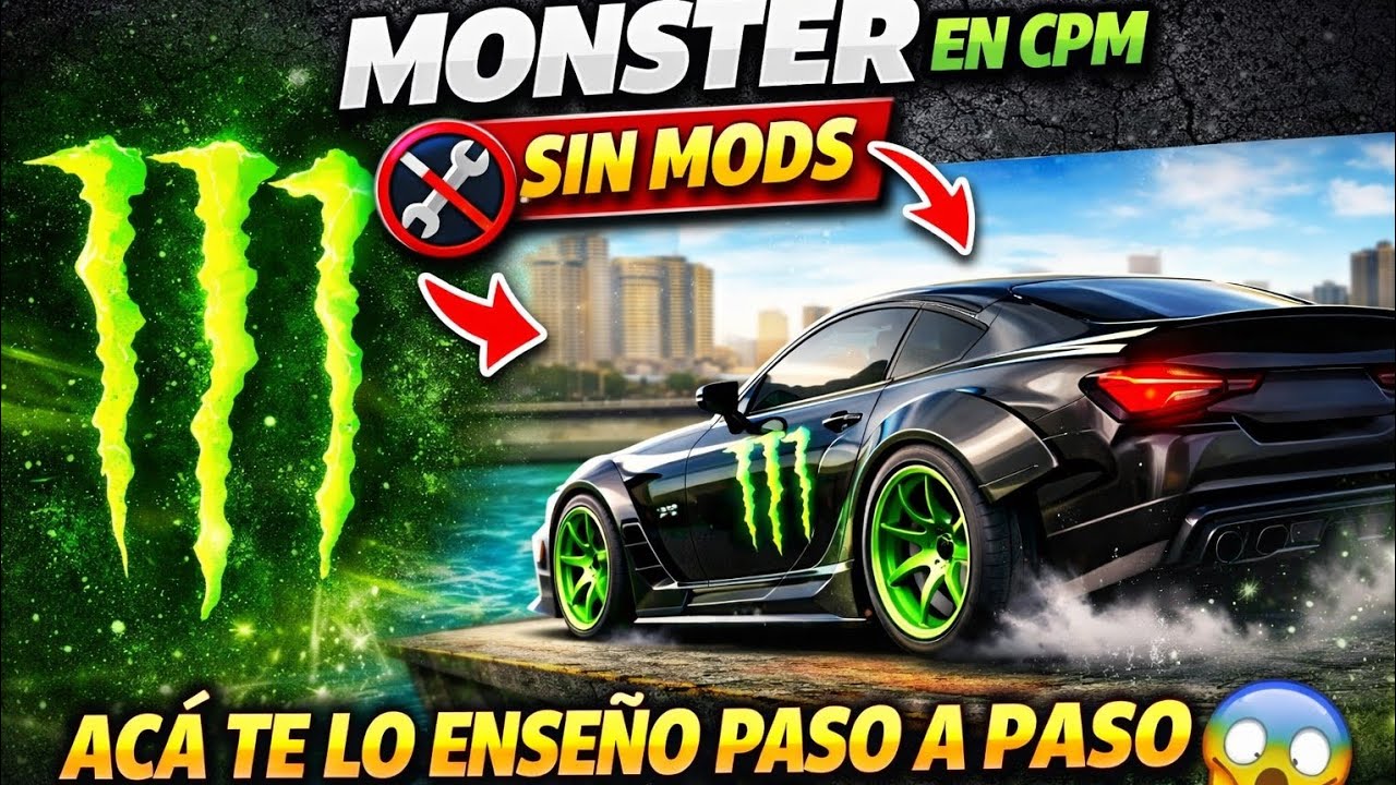 🔥 Cómo hacer el logo de Monster Energy en CPM | Fácil y Pro#carparkingmultiplayer #viral 