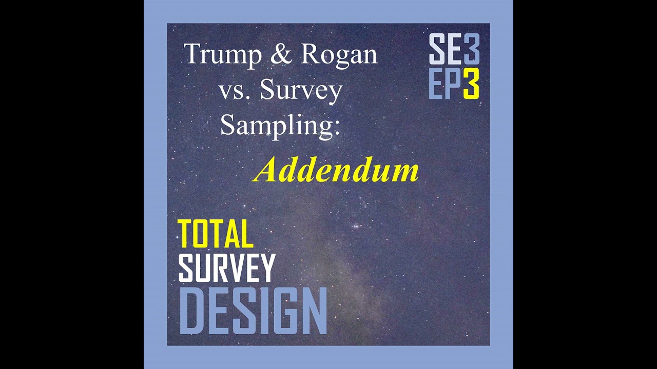 Trump & Rogan vs. Survey Sampling: Addendum