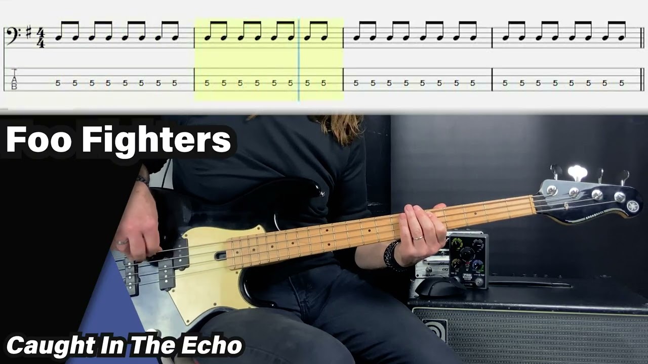 Foo Fighters - Caught In The Echo (bass cover with tabs) #foofighters   #basscover  #basstabs