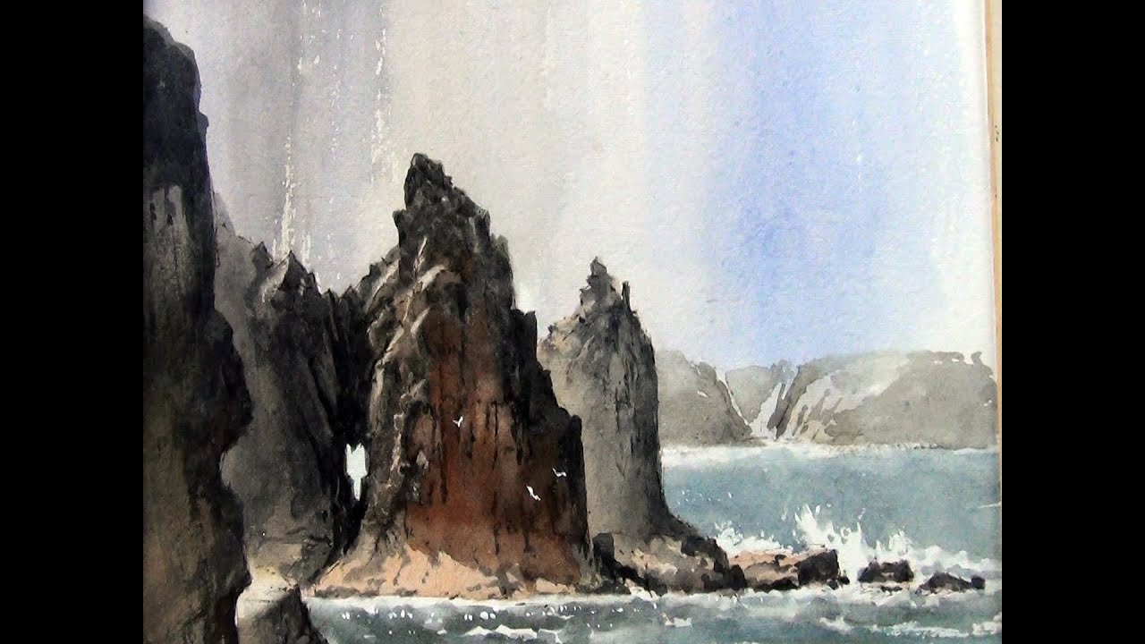 Seas and Shorelines in watercolour by the artist David Bellamy