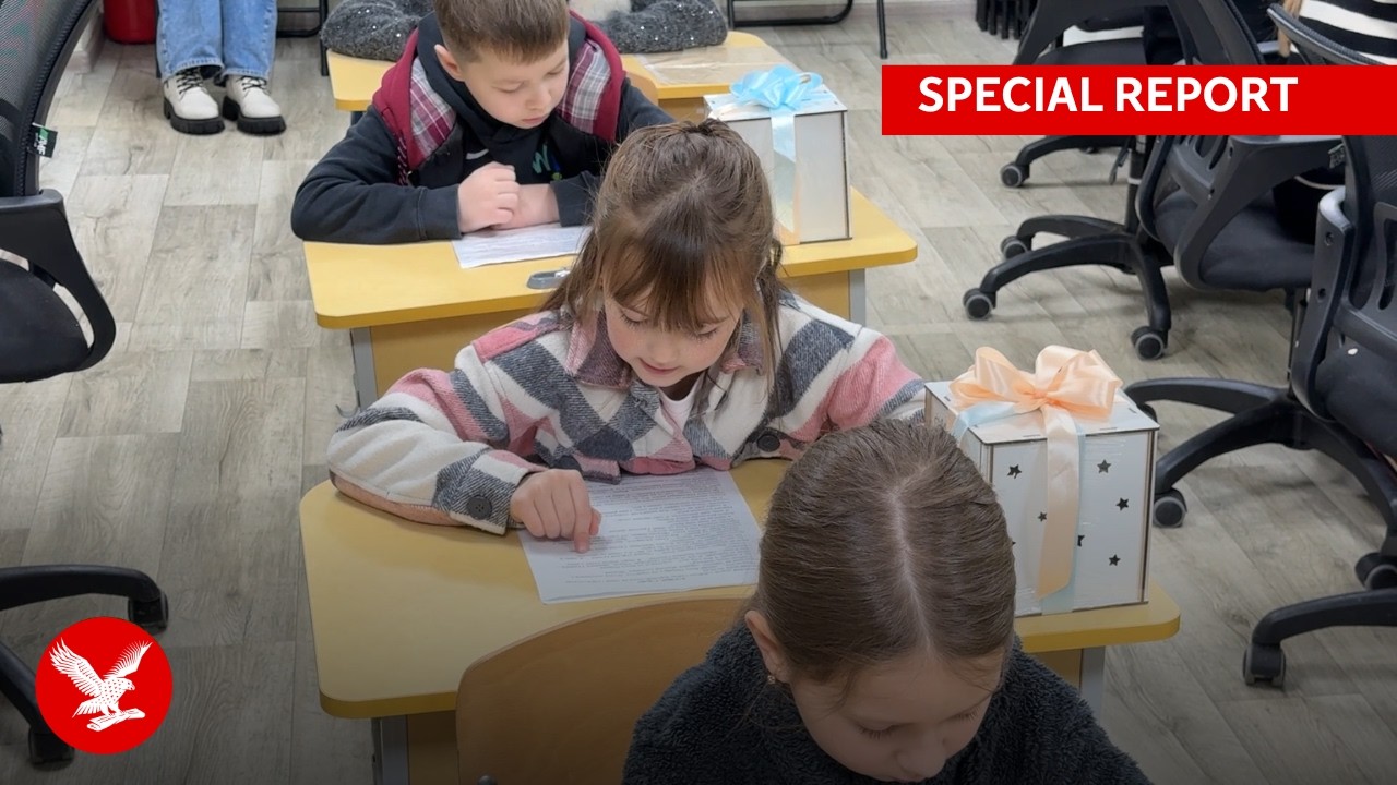 Hiding from Putin’s killer drones in our underground school