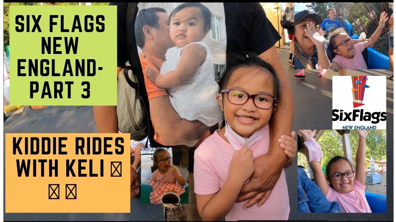 KIDDIE RIDES at SIX FLAGS NEW ENGLAND PART 3- with baby cousin KELI