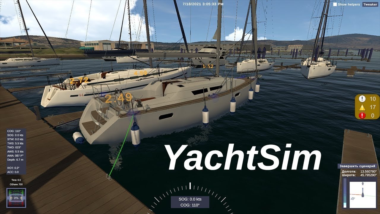 Стрим по YachtSim ::: Швартовка лагом