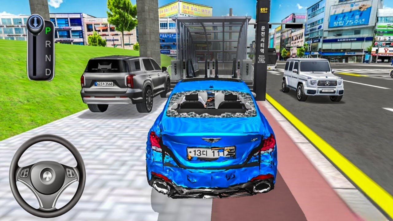New Crashed Car stuck for parking subway station–3d driving class new update 2026#carparking 