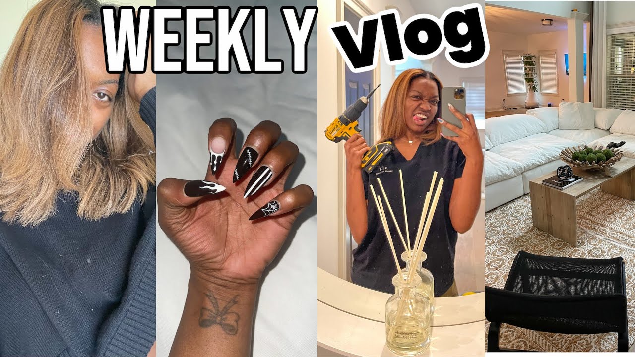 Salon Visit/ New Hair Color + My Couch is Here + Decor Shopping, New Nails & more!! ~ Weekly Vlog