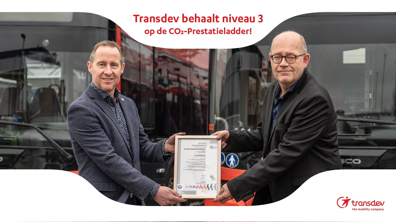 Transdev haalt niveau 3-certificatie CO2-prestatieladder!