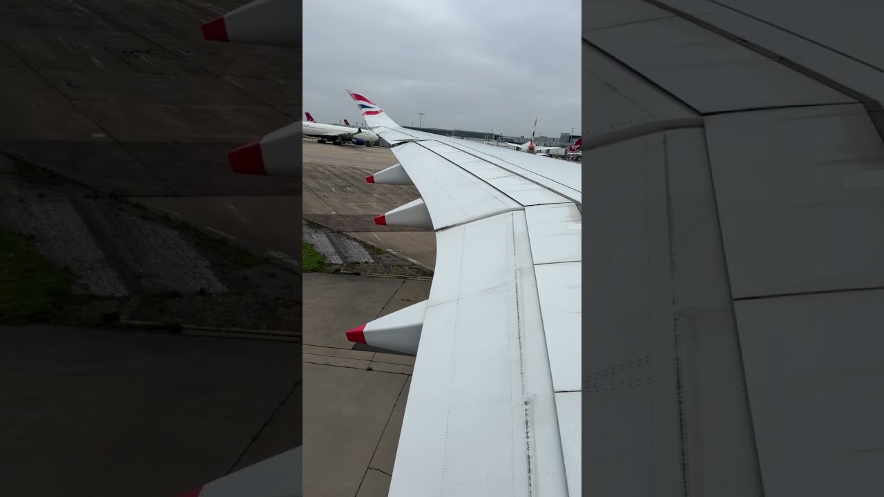 British airways A350 pushback and taxi at LHR
