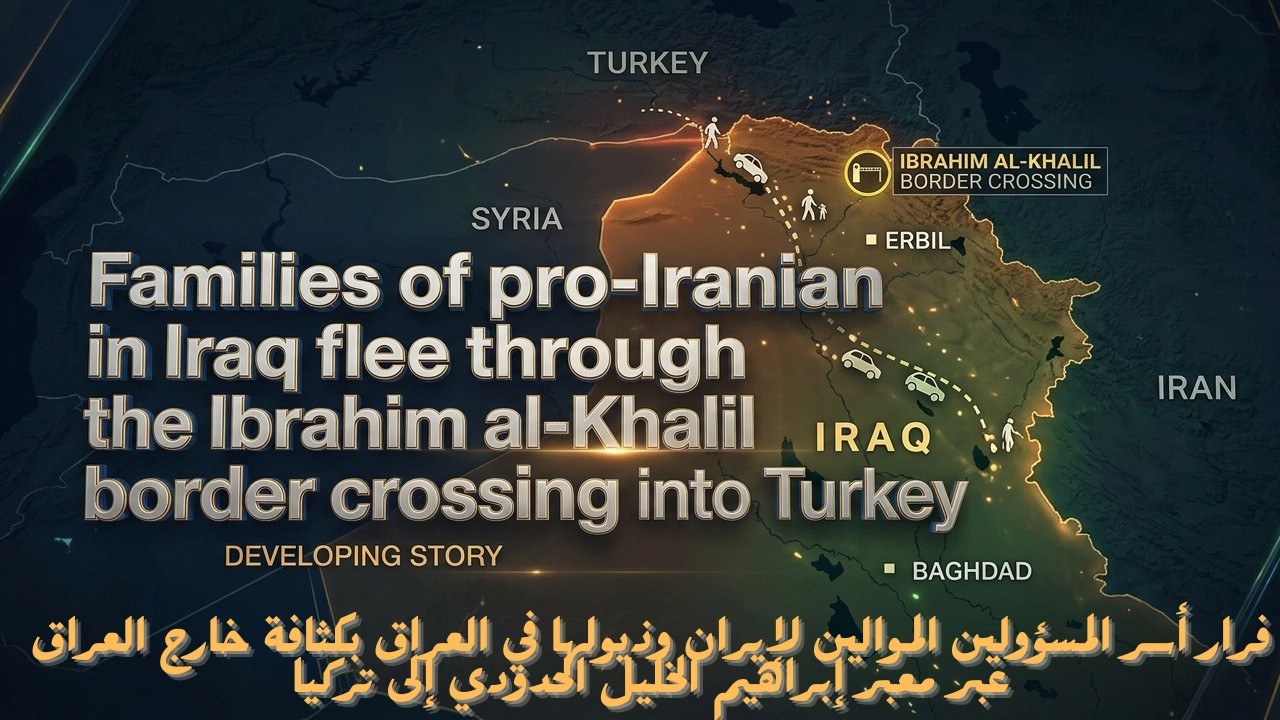 فرار أسر عوائل الموالين لإيران العراق بكثافة خارج العراق عبر معبر إبراهيم الخليل الحدودي إلى تركيا