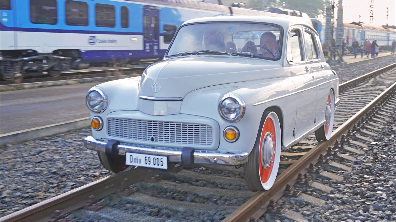 Car and train | Drezína Tatra 15/52 + Warszawa 223 | Tábor s párou 2023