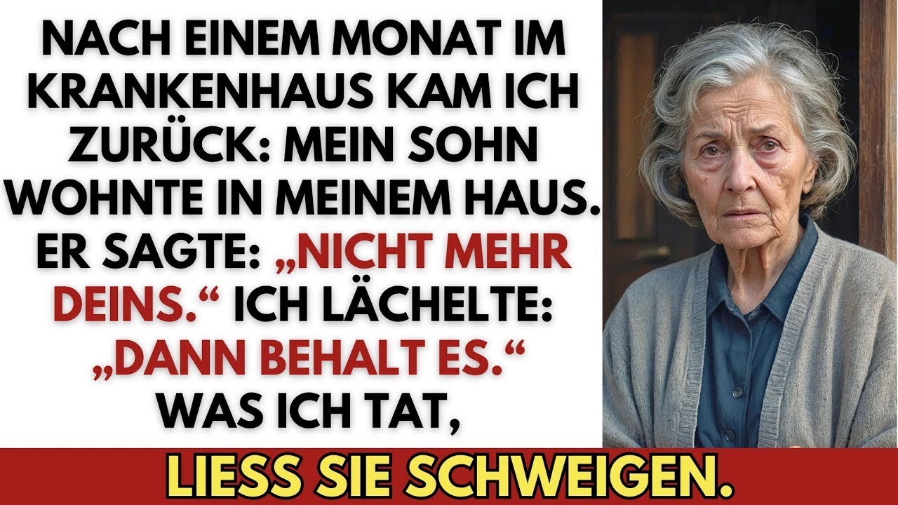 Nach einem Monat im Krankenhaus zogen mein Sohn und seine Frau ohne zu fragen in mein Haus ein