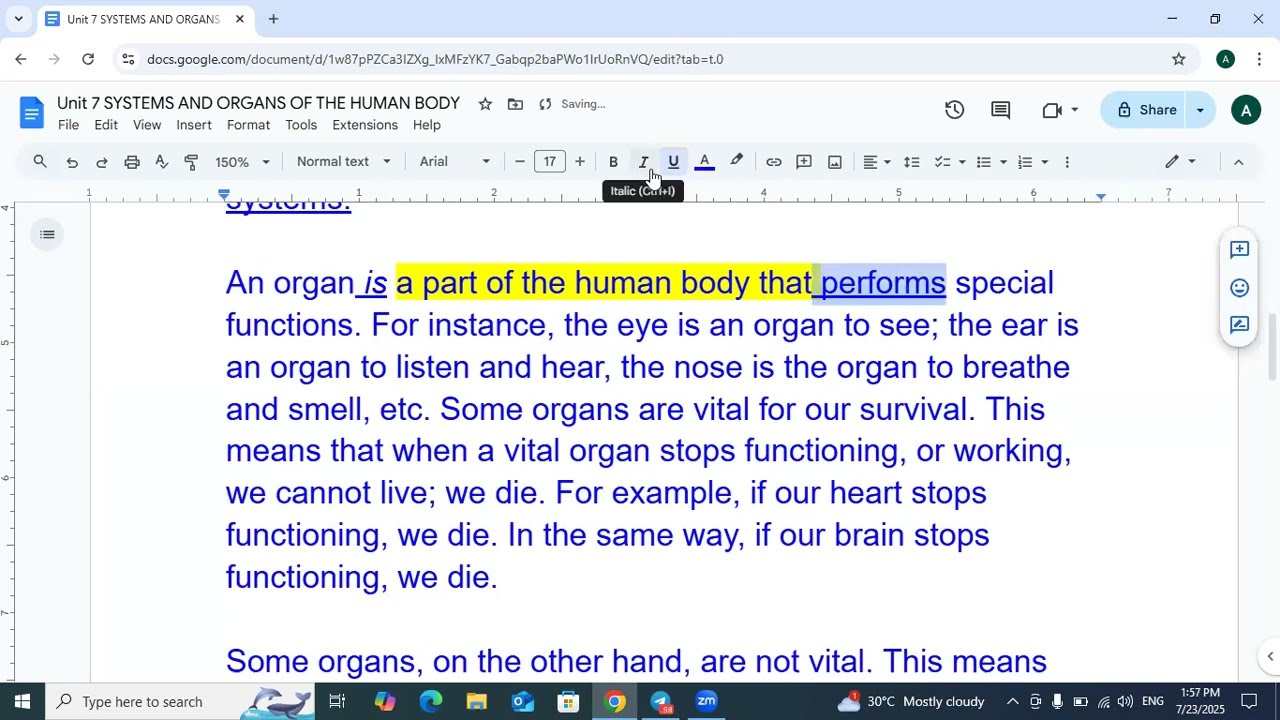Grade 11, Unit 7 , Read the passage