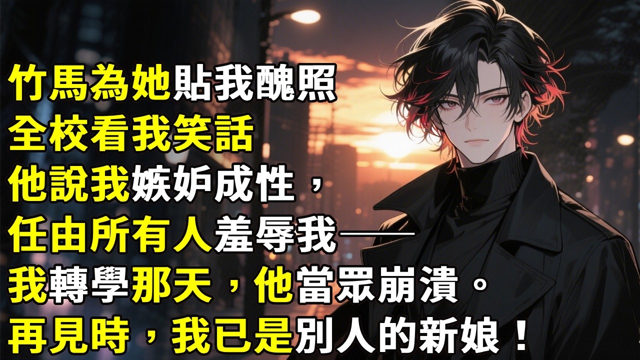 「竹馬為她貼我醜照全校看我笑話」他說我嫉妒成性，任由所有人羞辱我——我轉學那天，他當眾崩潰。再見時，我已是別人的新娘。#心月言情 #故事頻道 #故事分享 #小說