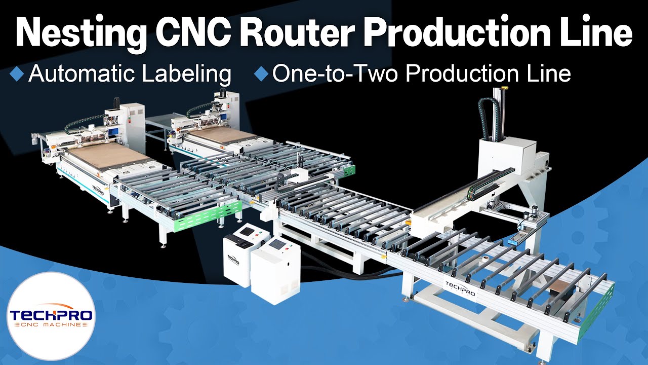 2024 Nesting CNC Router Machine for Panel Furniture Automatic Labeling Production Line