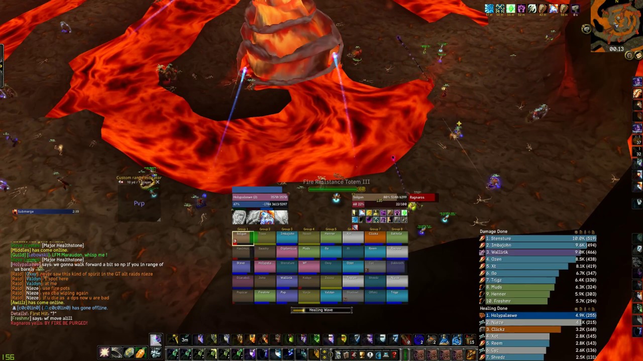 Ragnaros - Classic WoW - Rank1 @ 218hps! - Resto Shaman POV