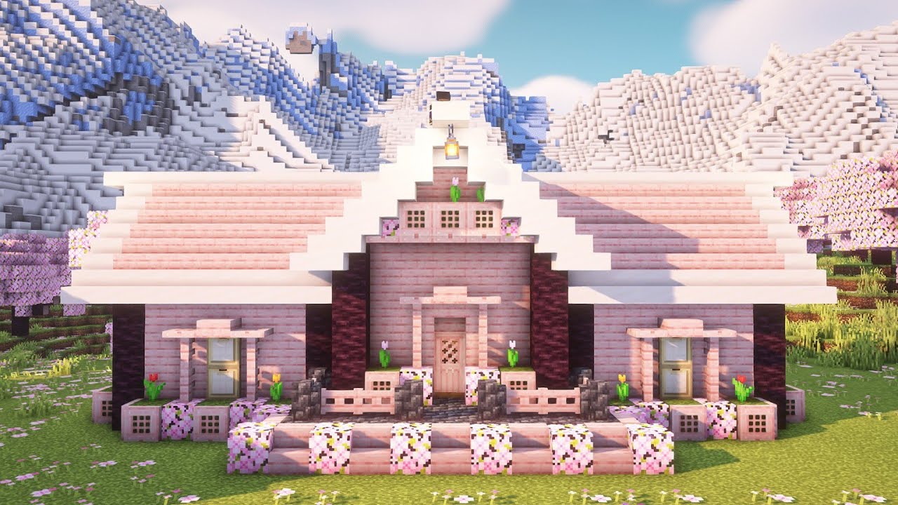 🏡 C&Oacute;MO CONSTRUIR UNA CASA DE CEREZO 🌸 EN MINECRAFT - Tutorial