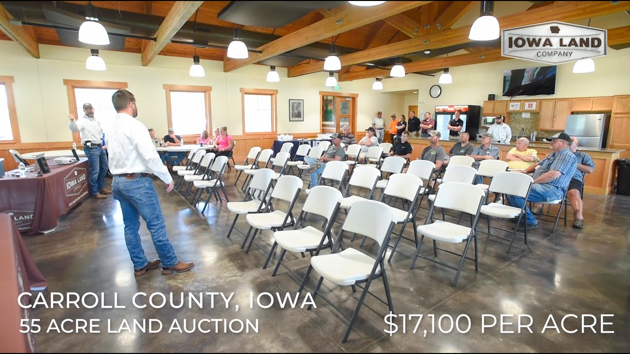 $17,100 Per Acre Carroll County, Iowa 55 Acre Farmland Auction