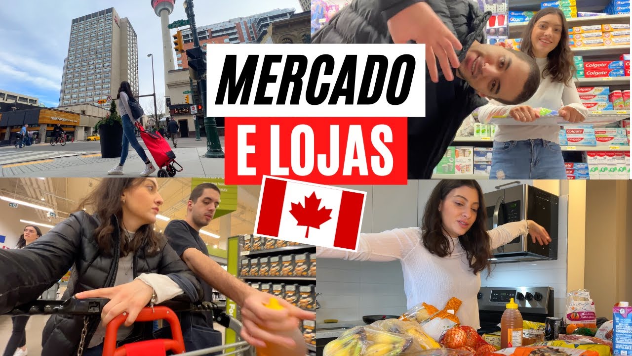 Compras de supermercado no Canadá, lojinhas e preços - VLOG vida real no Canadá
