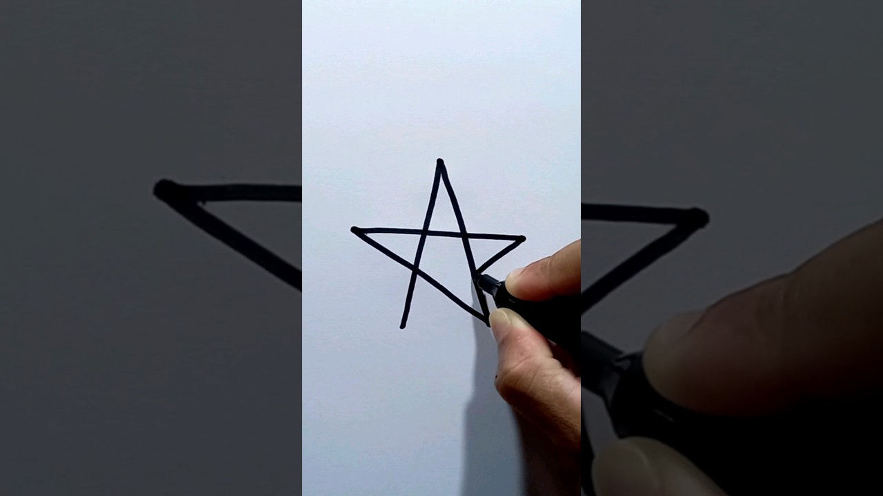 Jeito f&aacute;cil de desenhar a estrela em segundos
