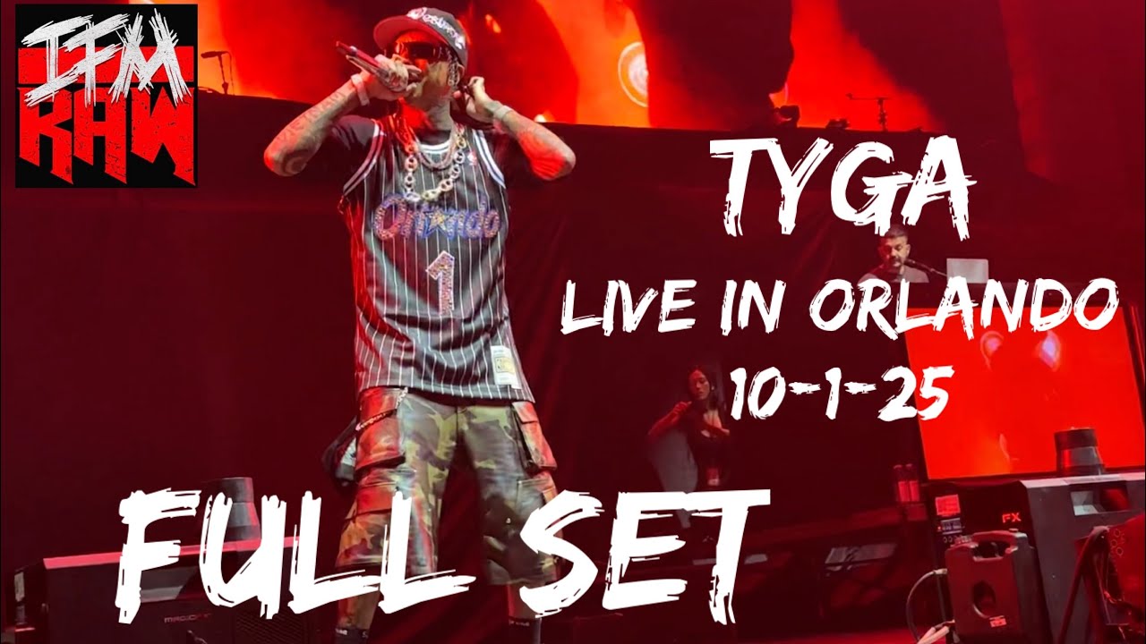 ПОЛНЫЙ КОМПЛЕКТ: Tyga в Орландо, Флорида, 1 октября 2025 года, концерт в Kia Center, тур Carter V...