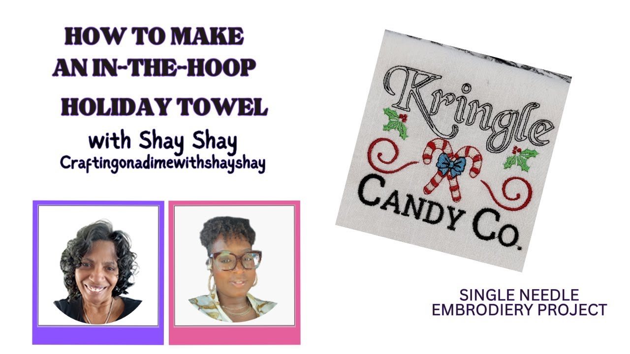 Single Needle ITH Holiday Towel | Beginner Friendly