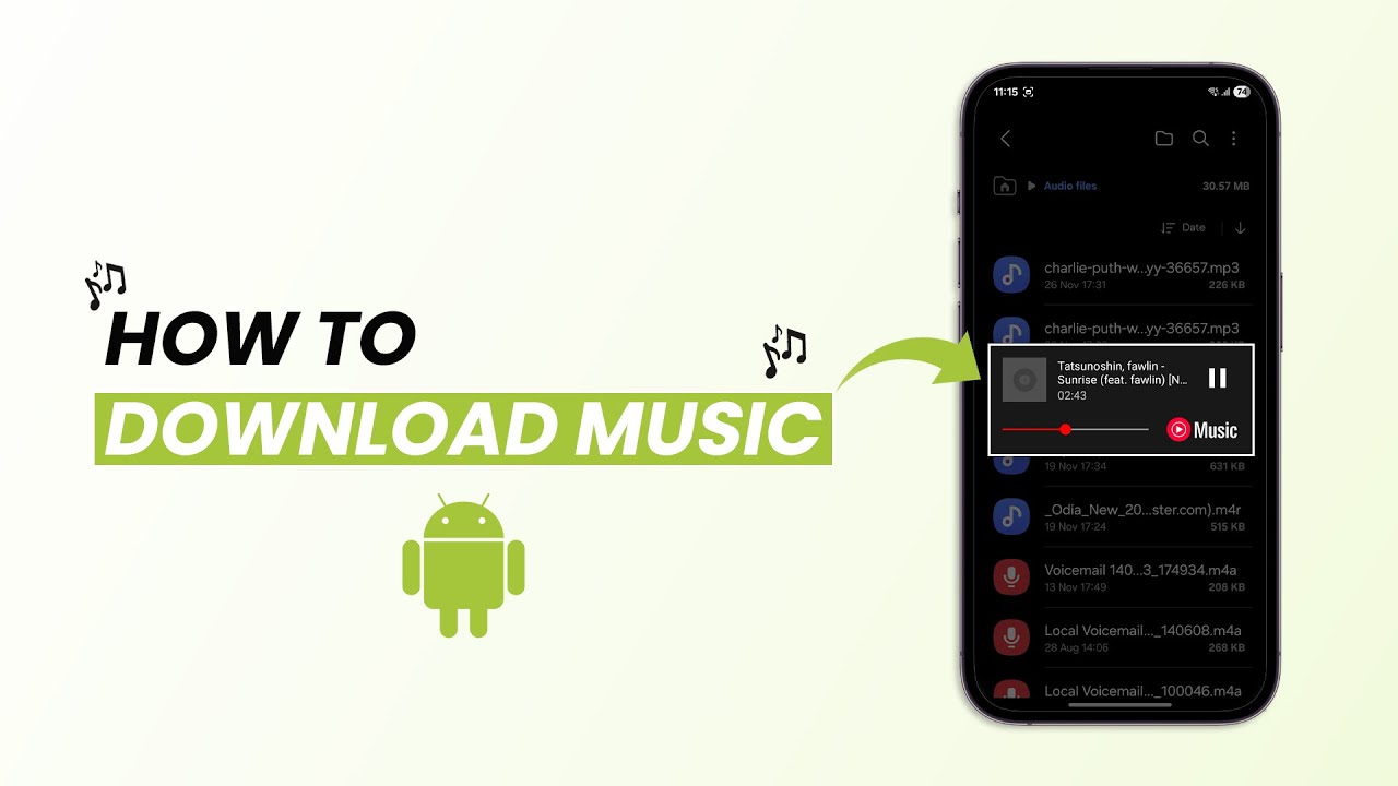 Как скачать музыку на Android?