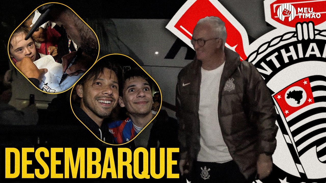 DESEMBARQUE DO CORINTHIANS EM CURITIBA PARA ENFRENTAR O ATHLETICO-PR NA COPA DO BRASIL