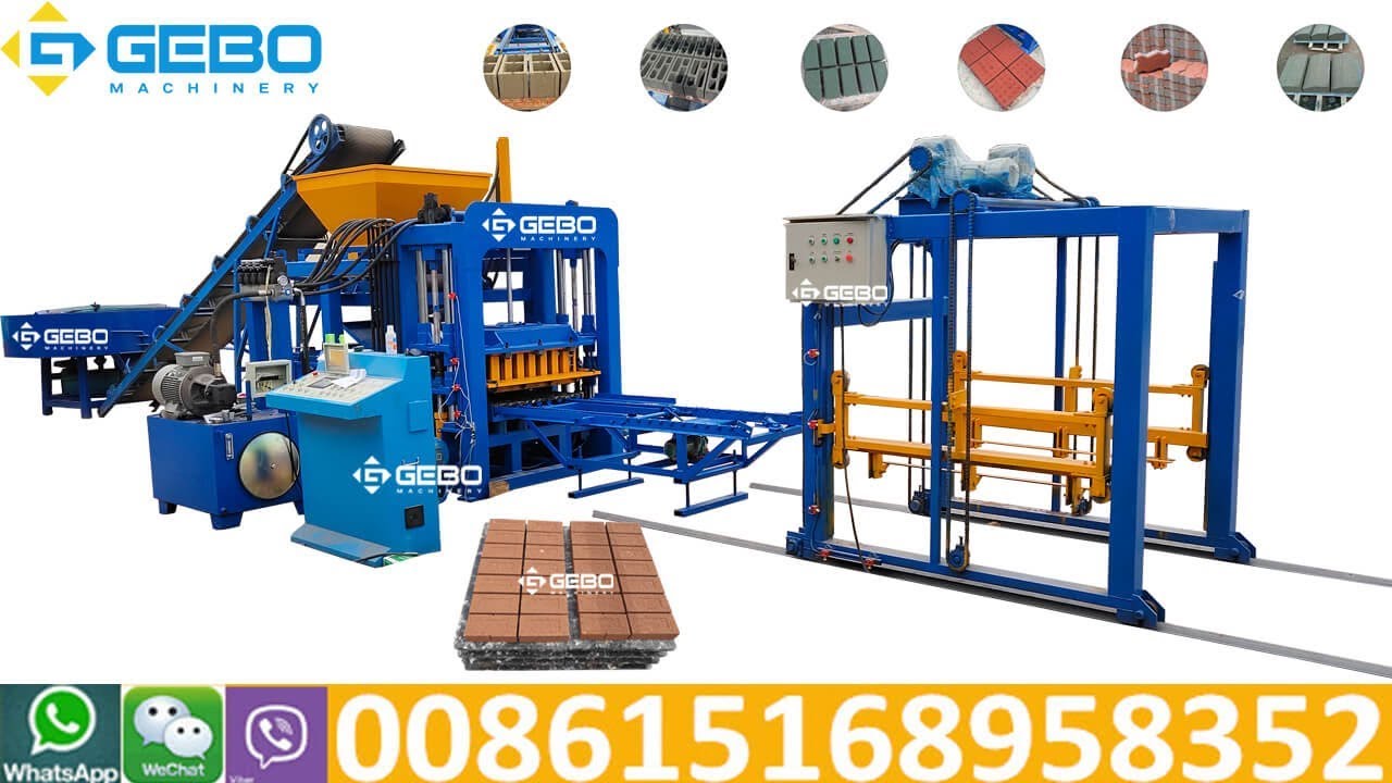 Machine de fabrication de briques standard automatique QT 4-15 avec m&eacute;langeur de diam&egrave;tre JQ1000 2M