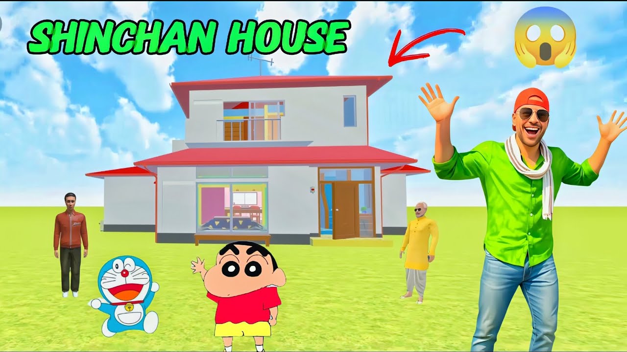Shinchan's house was built near Franklin's house 🏡 Indian theft auto simulator 🎉 Annha gamerz 