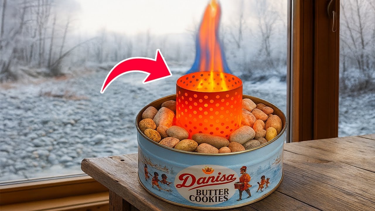 Никакого газа, никаких дров 😱!! Эта самодельная печь из жестяных банок обеспечит вам БЕСПЛАТНОЕ ото