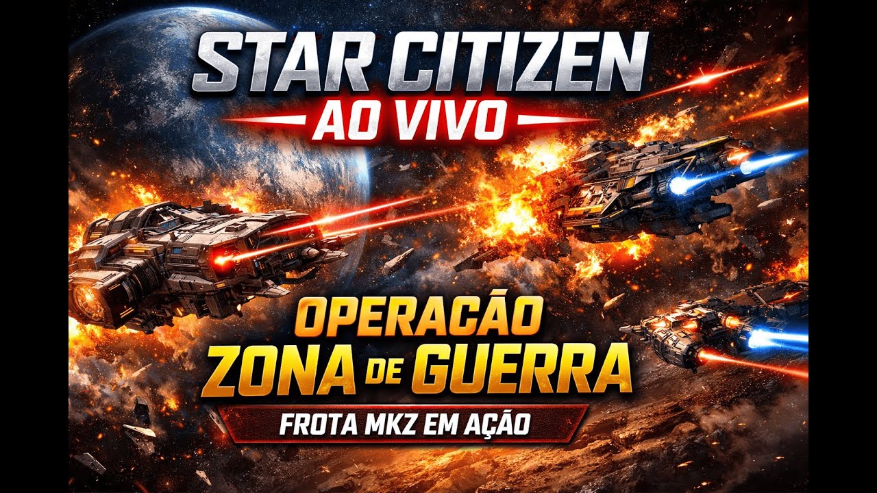 STAR CITIZEN AO VIVO 🚀 Operação Zona de Guerra | Frota MKZ em Ação
